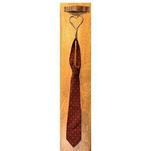 Classic Tie * Auton Grey * Burgundy with Geometric Oval Patten  [57" x 3 1/4"]